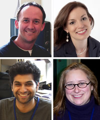 Pathway to Independence Awardees: (clockwise from top left) Michael Stitzel, Elizabeth Grice, Kate Hyde, Praveen Sethupathy