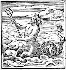 Drawing of the Greek sea-god Proteus