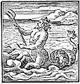Drawing of the Greek sea-god Proteus
