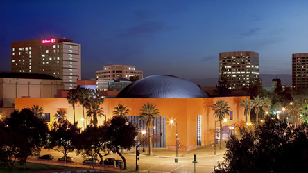 Night view of museum building