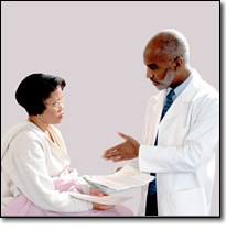 Photo of doctor and patient