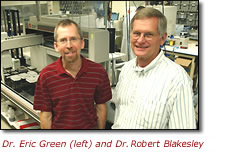 Dr. Eric Green (left) and Dr. Robert Blakesley