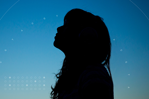 silhouette of girl