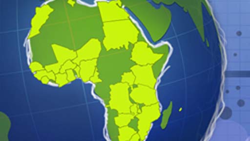 Africa in globe