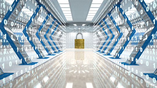 Lock in data hallway