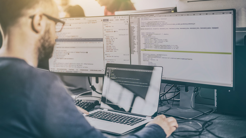 User Looks into Coding Screen