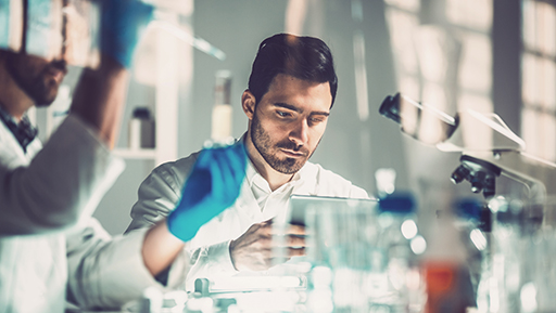Researcher in the lab