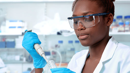 African American Woman Scientist in Lab