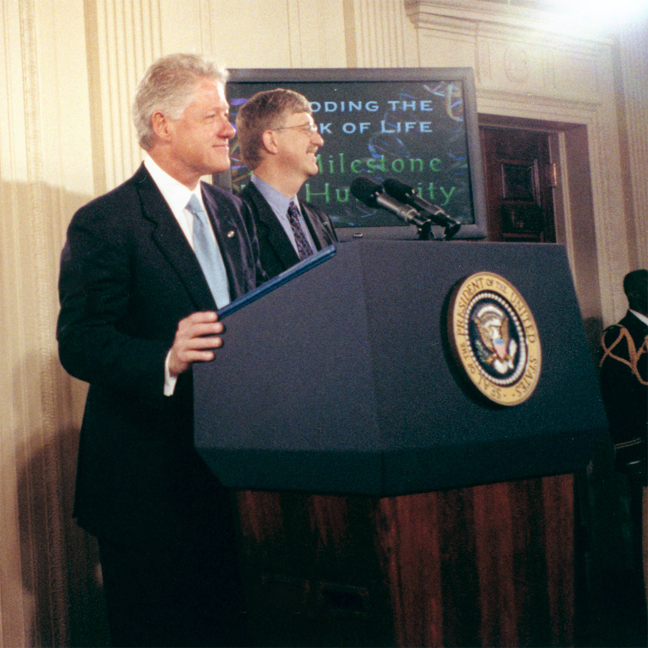 President Bill Clinton and Francis Collins, M.D., Ph.D.