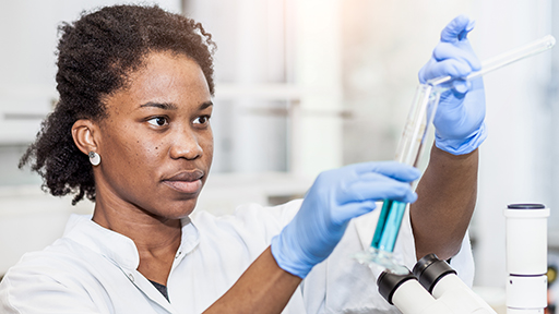 Female scientist