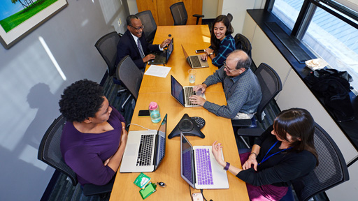 Researchers sit in a room and answer Reddit questions