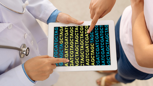 iPad showing genomic data