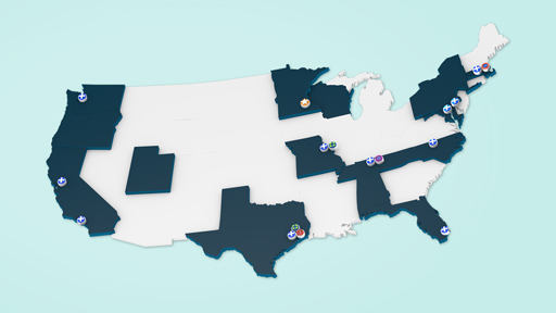 Map of UDN sites